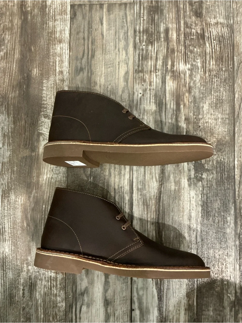 Clarks Men's Dark Brown Leather Chukka Boots Size 8.5